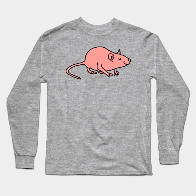 Rose Rat Long Sleeve T-Shirt by ellenhenryart